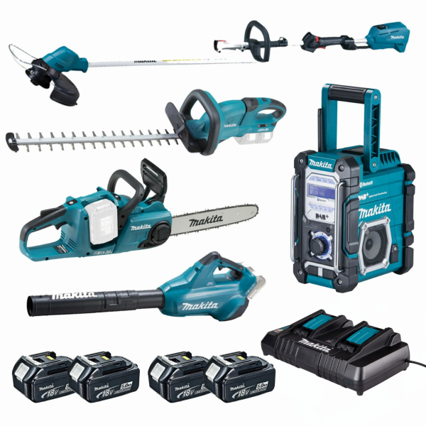 MAKITA 18V Garten Akku Set XL DUH751Z DUC353Z DUR190LZX3 DUB184 DUH751Z 4xBL1850
