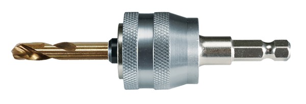 E-20498 EZYCHANGE Lochsägen Adapter + HSS-Co Zentrierbohrer
