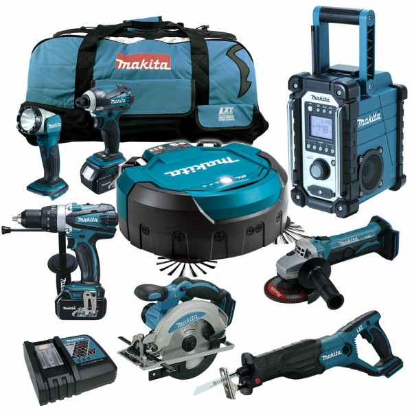 Makita DRC200Z Saugroboter Combo Kit LXT 18V Akku Werkzeugset inkl. 2x BL1850