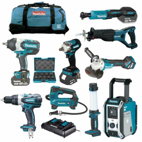Makita KFZ Werkstatt Autoschrauber Set 18V DTW300Z DTW1002ZJ DWR180Z DMP180 DMR115Z