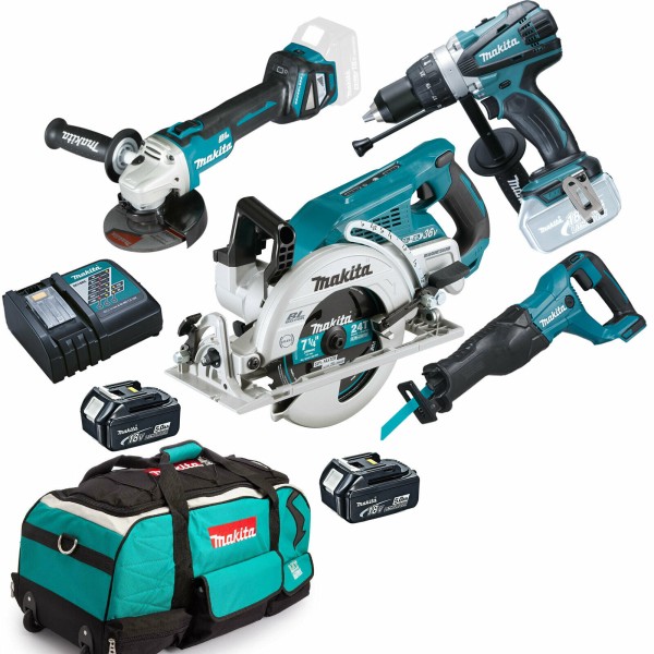 Makita Werkzeug Set - 18V Akku Combo Kit Handkreissäge DRS780 Metallkreissäge
