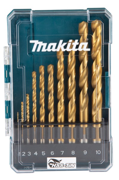 D-72849 Metallbohrer-Set HSS-TiN 10-teilig