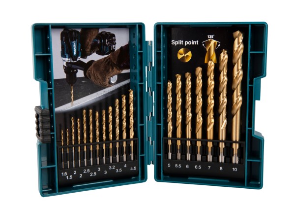 B-67795 HSS TiN Metallbohrer-Set 19-teilig