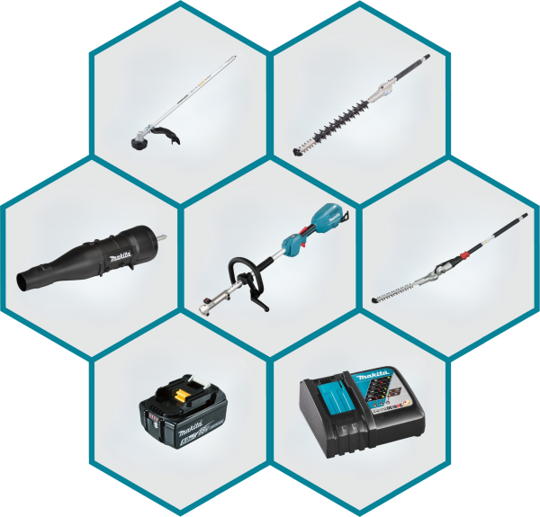 Makita DUX 18 / 60 Akku Multifunktionsantrieb Konfigurator
