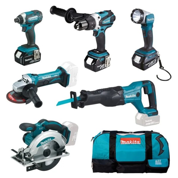 Makita 6tlg. Akku-Maschinen-Set DLX6046