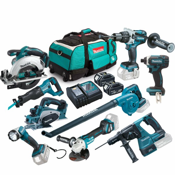 16tlg. 18V Makita Combo Kit mit DHP486 DHR243 DKP180 Akku Werkzeug Set RTJ Z ZJ