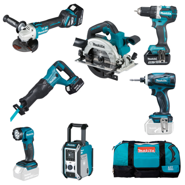 Makita DLX7018TX1 18V LXT Akku-Spezialset 7tlg. Profi-Set