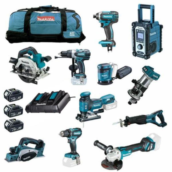 14tlg. Makita 18V Akku Werkzeug Set DRT50 DJV181 DKP180 DSS610 RTJ Z ZJ