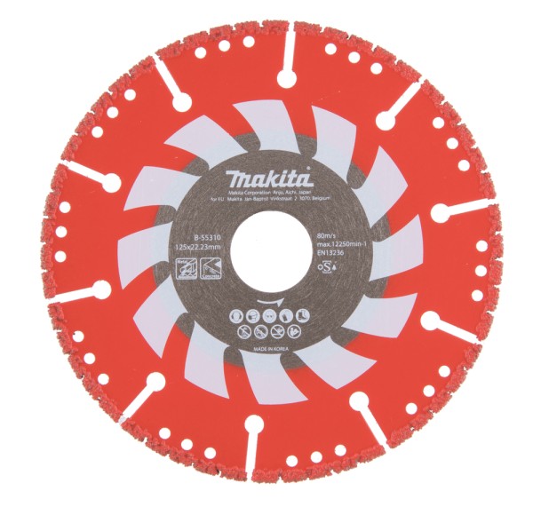 Makita B-55310 Diamantscheibe Rettung 125 mm 125/22,23 mm 2,8 mm – Freisteller