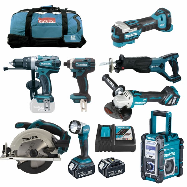 MAKITA DTM52 Akku Multitool Werkzeug Set RTJX1 Multifunktionswerkzeug Combo Kit