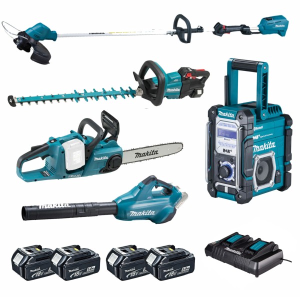 MAKITA 18V Garten Akku SetXL DUH601 DUC353Z DUR190LZX3 DUB362Z DUH751Z 4xBL1850